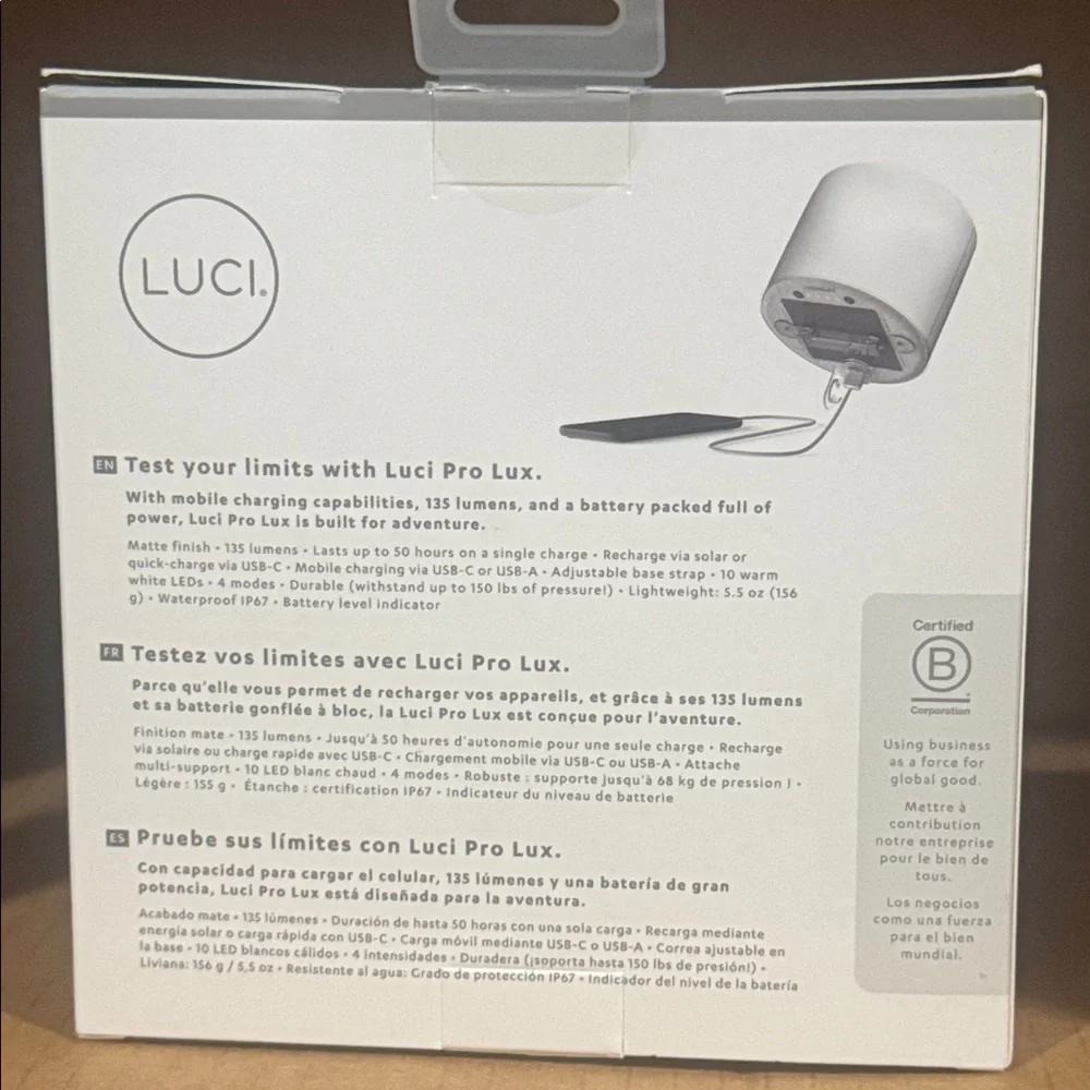Luci Pro Lux Solar Inflatable Lantern - Warm White